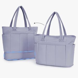 Wandering Nature light blue travel expandable  Tote Bag